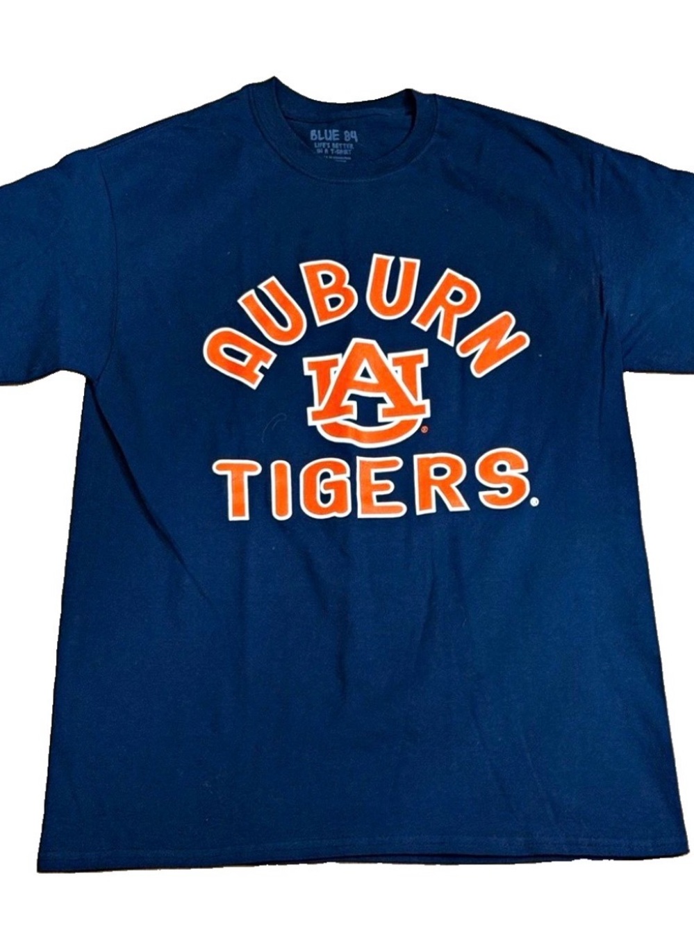 Blue 84 Auburn Tigers Navy & Orange Graphic Tee
